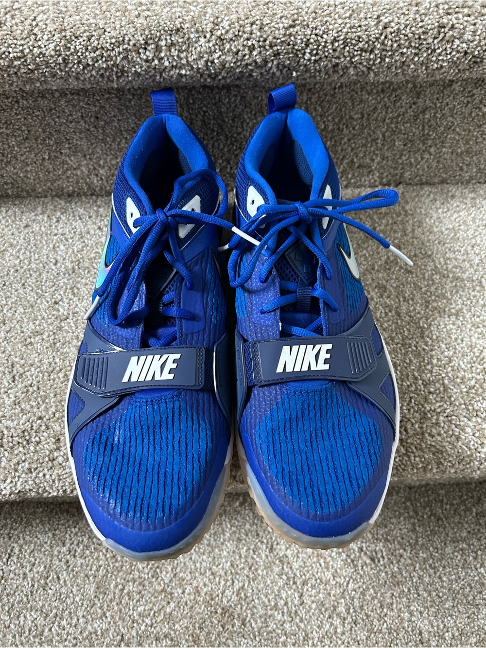 NIKE AIR ZOOM DIAMOND ELITE TURF 'HYPER ROYAL WHITE' MENS SIZE 13